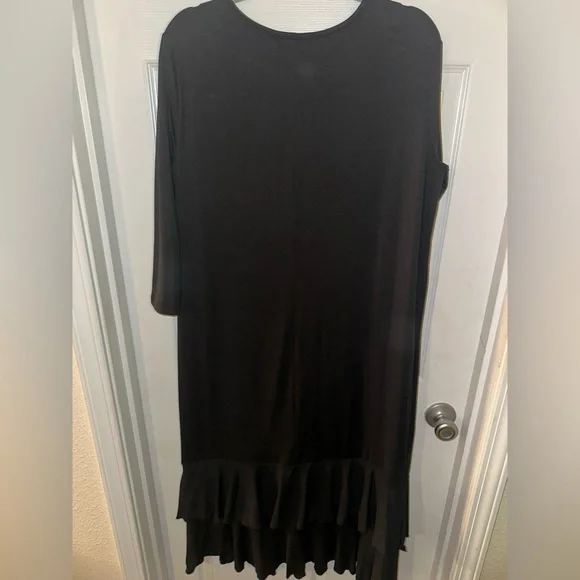 NWT Nuggles Ruffle Black Layering Dress - Picture 3 of 4